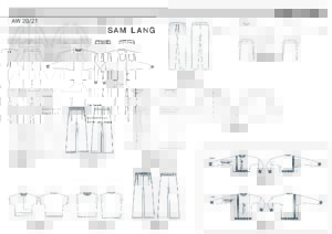 Sam Lang Kollektion AW20/21 Übersicht Sam Lang Kollektion AW20/21, technische Zeichnungen von Kleidungsstücken